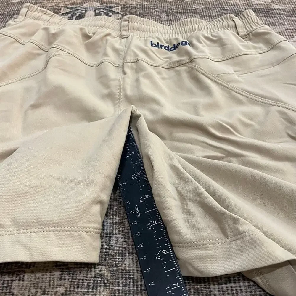 Birddogs Classic Mens M Khaki Tan Lined Athletic Shorts Built-In Liner Elastic